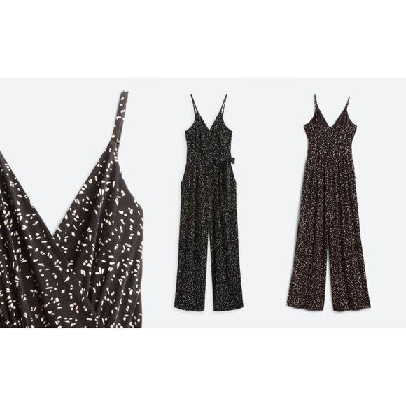 EUC✨KAILEIGH women's XL black & cream Rochelle Knit Jumpsuit from Stitch Fix - Picture 16 of 17